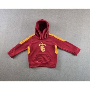 USC Trojans × Nike Hoodie Kids 3T Red Pullover Dri-Fit Center Swoosh Sweatshirt